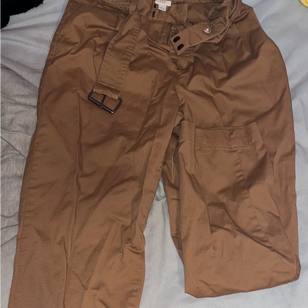 a new day Brown Trousers Straight Leg Cotton